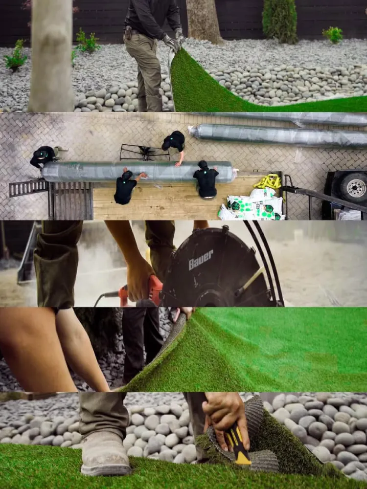 commercial turf installation