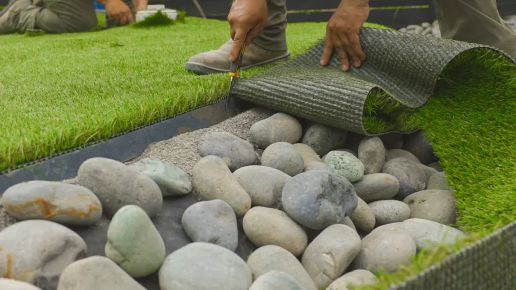 commercial turf installation